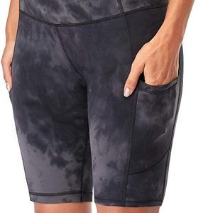 Oalka | Tie Dye Graphite Black Grey Biker Shorts | Size Small